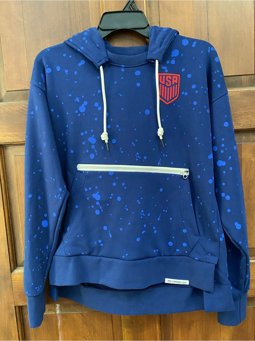 Women’s MLS USA blue distressed hoodie size small